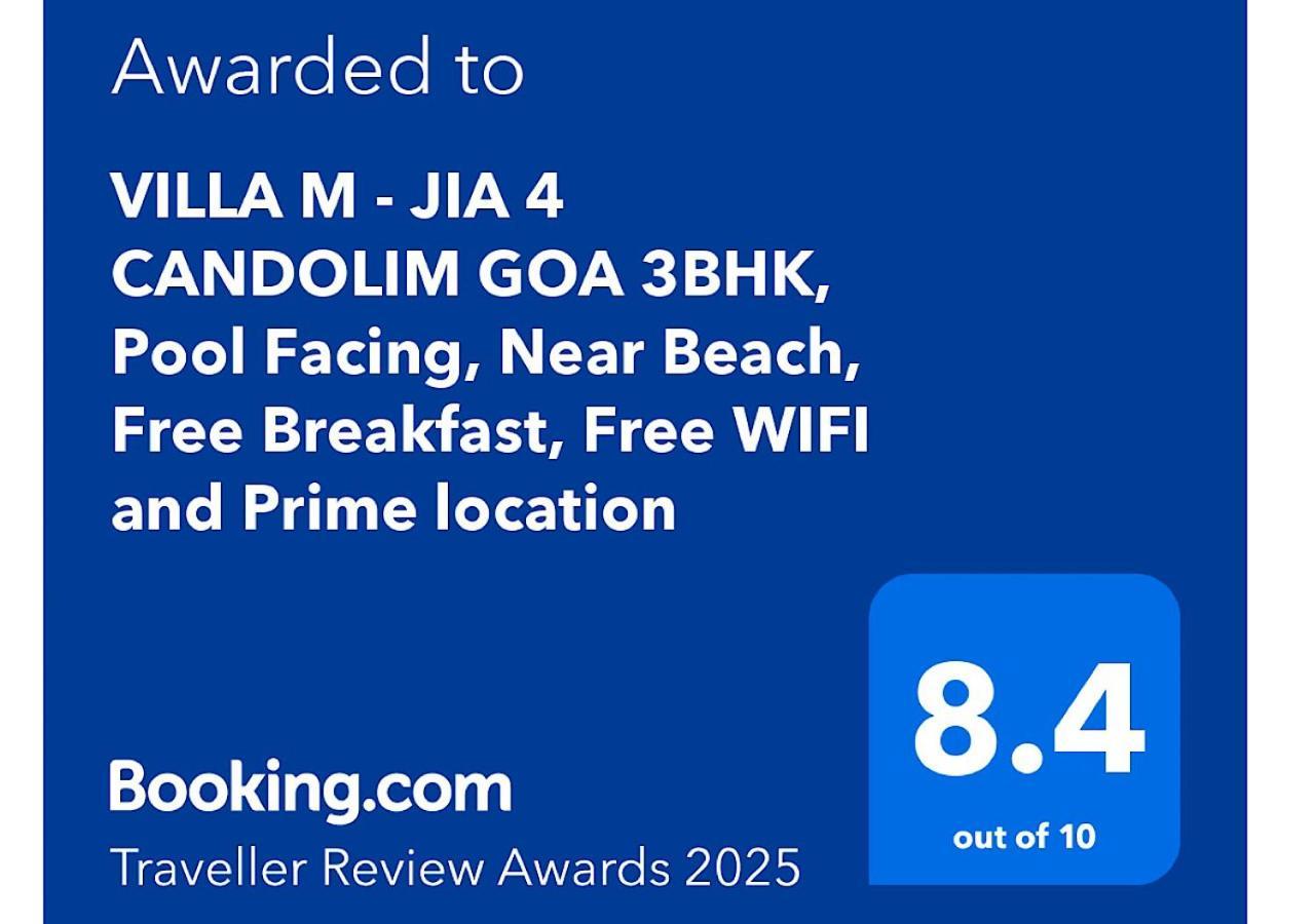 Villa M - Jia 4 Candolim Goa 3Bhk, Pool Facing, Near Beach, Free Breakfast, Free Wifi And Prime Location Aguada Bagian luar foto